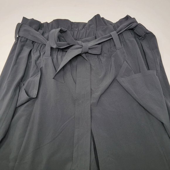 Betabrand 2XL Black Women's Paperbag Pants Tie Waist‎ Lightweight Straight Leg - Picture 3 of 7